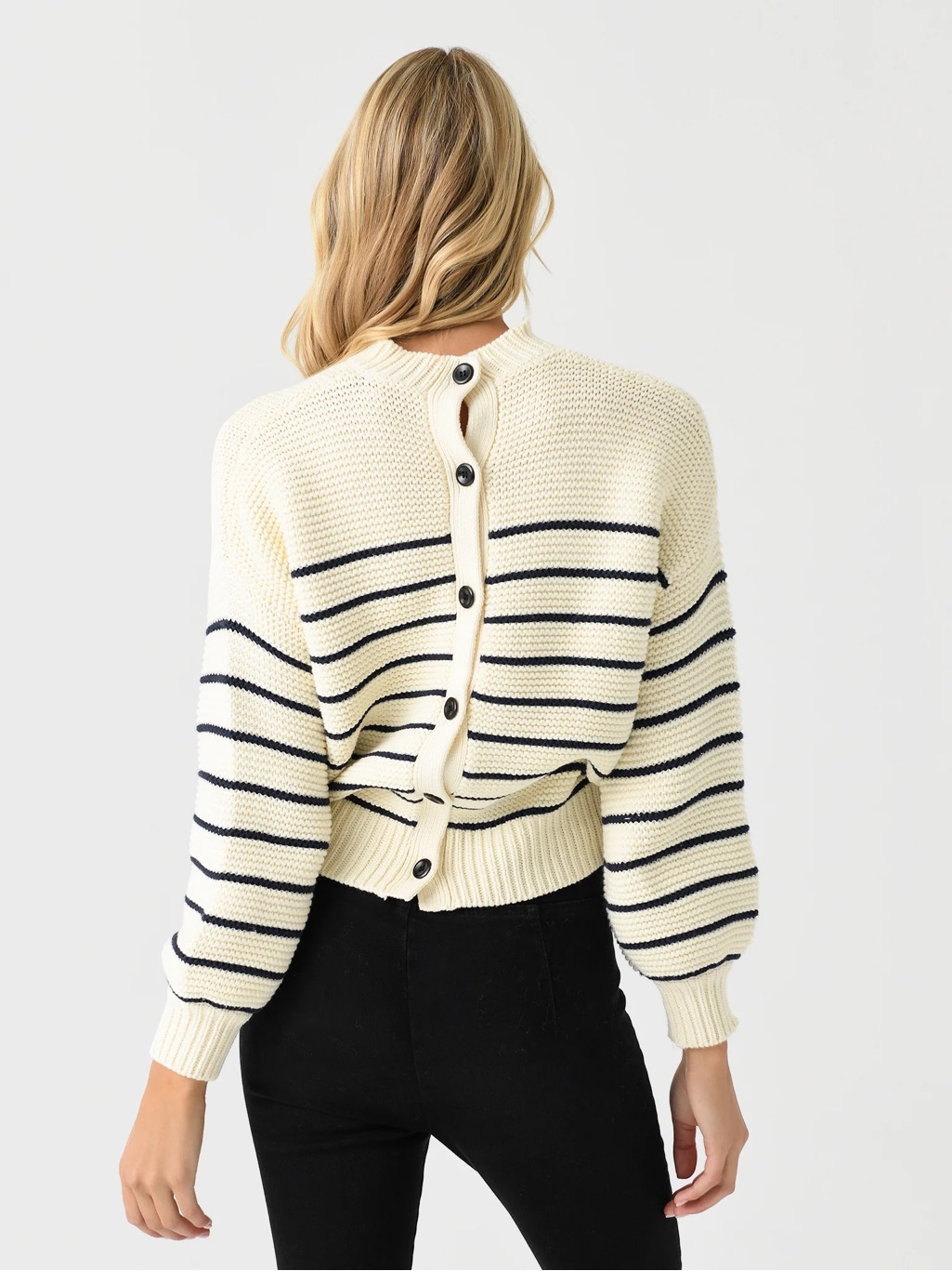 Alex Mill Reversible Cotton Button Crewneck Sweater